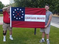 Cotton Cherokee Braves Flag