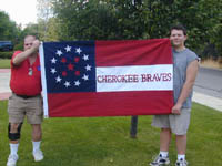 Polyester Silk Screened Cherokee Braves Flag